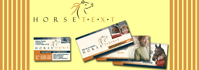Horsetext - Logo, Visitenkarte, Flyer